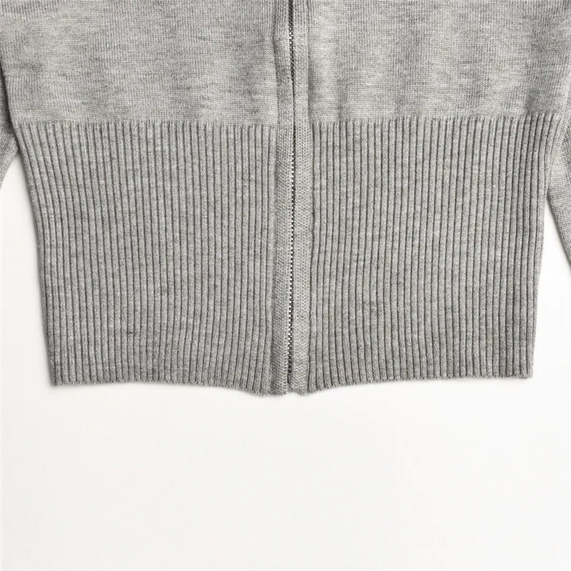 Fantoye Two Piece Sets Women Tracksuit Long Sleeve Zipper Hooded Sweater Skinny Pants Suit Solid Casual Knitted Sweatshirt Set
